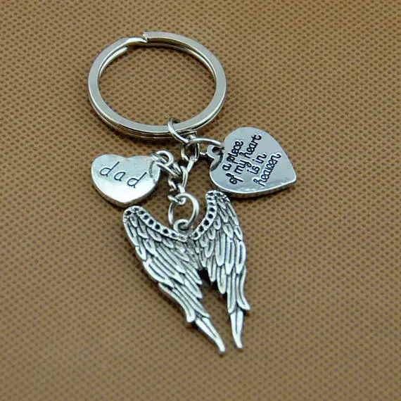Angel Wing KeyChain, Memorial Key Chain, A piece of my heart is in Heaven Sympathy Gift Loss of Mom/Daughter/ Grandpa
Angel Wing KeyChain, Memorial Key Chain, A piece of my heart is in Heaven Sympathy Gift Loss of Mom/Daughter/ Grandpa
