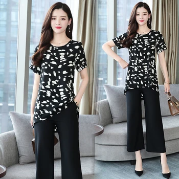 Plus Size 4xl Women's Summer Suit Office Lady Two Piece Set Top And Pants Ensemble Femme Survetement Year-old Female Costume
Plus Size 4xl Women's Summer Suit Office Lady Two Piece Set Top And Pants Ensemble Femme Survetement Year-old Female Costume