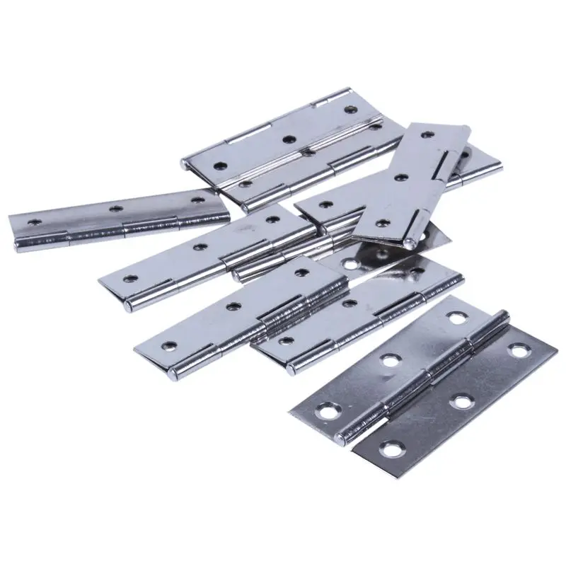 10 Pcs Home Furniture Hardware Door Hinge Satin Nickel 3inch Long 
10 Pcs Home Furniture Hardware Door Hinge Satin Nickel 3inch Long