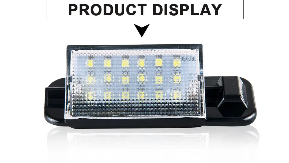 12V 2 PCS Car Auto 18 LED 2835 SMD License Plate Light Lamp for BMW E36 3 Series E36 1992-1998 318i 320i 323i Led Car-styling 24 (10)