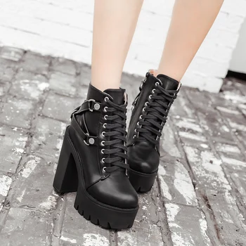 Fashion snow big boots Women Heel Spring Autumn Lace-up Soft Leather Platform Shoes Woman Party Ankle Boots High Heels YMA523-1
Fashion snow big boots Women Heel Spring Autumn Lace-up Soft Leather Platform Shoes Woman Party Ankle Boots High Heels YMA523-1