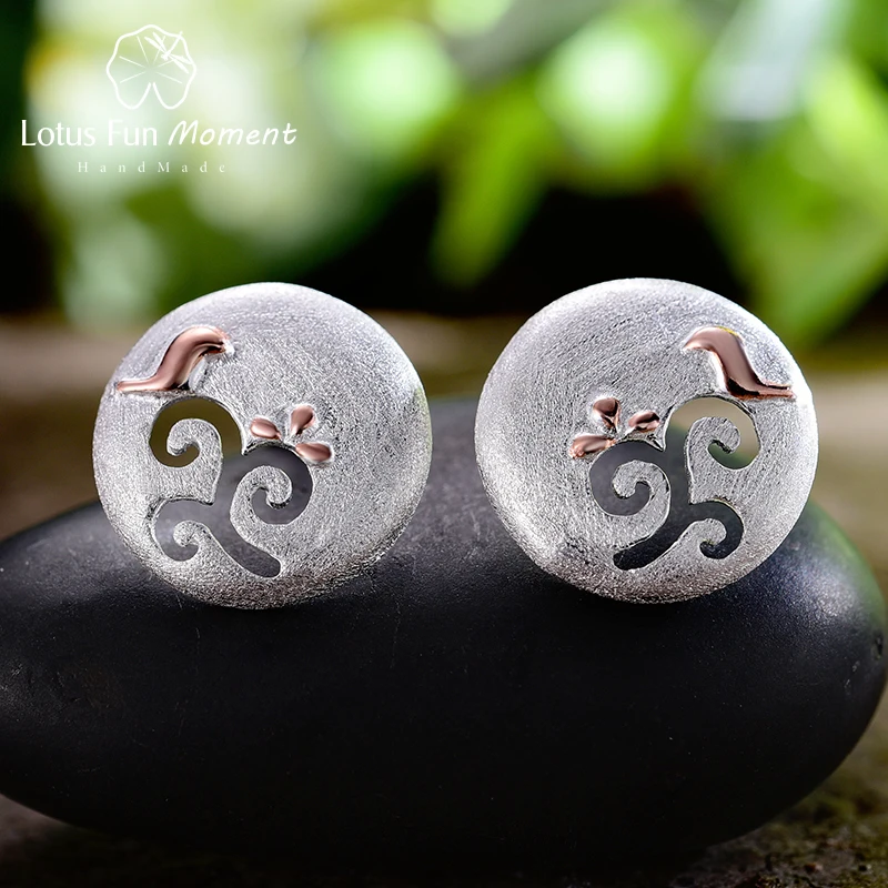 Lotus Fun Moment Real 925 Sterling Silver Natural Creative Fashion Jewelry Vintage Trees Birds Stud Earrings for Women Brincos
Lotus Fun Moment Real 925 Sterling Silver Natural Creative Fashion Jewelry Vintage Trees Birds Stud Earrings for Women Brincos