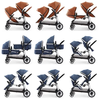 Kid Twins Baby Stroller Double Front and Rear Folding Accessories European Baby Strollers Twins Stroller with Car Seat Carriage 
Kid Twins Baby Stroller Double Front and Rear Folding Accessories European Baby Strollers Twins Stroller with Car Seat Carriage