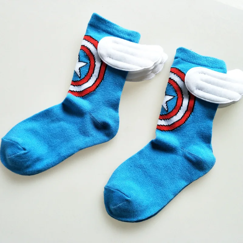 Handmade Fashion with wings Captain America Cosplay socks cartoon style DC kid Children Knee-High summer casual personality sock
Handmade Fashion with wings Captain America Cosplay socks cartoon style DC kid Children Knee-High summer casual personality sock