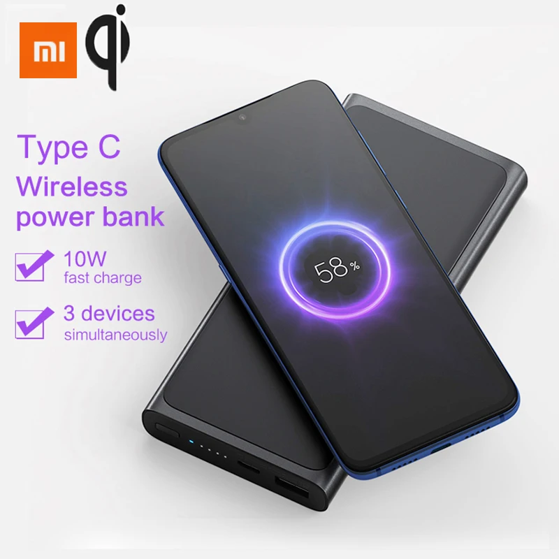 Xiaomi Wireless Power bank 10000mAh Qi Fast Wireless Charger PLM11ZM USB Type C Mi Powerbank 10000Portable Charging Power bank
Xiaomi Wireless Power bank 10000mAh Qi Fast Wireless Charger PLM11ZM USB Type C Mi Powerbank 10000Portable Charging Power bank
