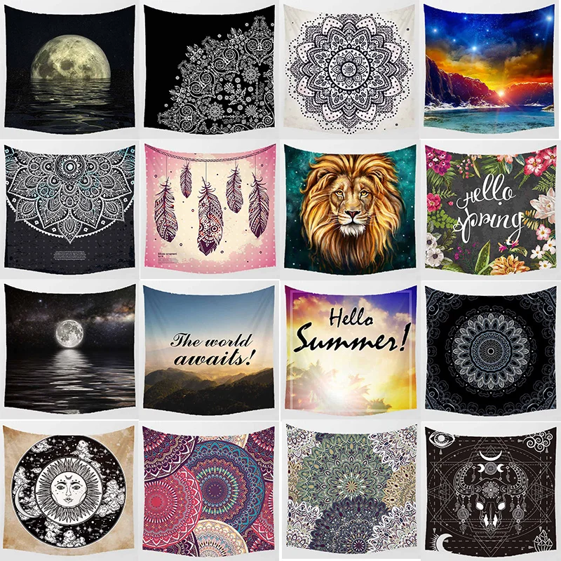 Hot sale mixture styles tapestries wall hanging tapestry home decoration wall tapestry tapiz pared 1500mm*1500mm
Hot sale mixture styles tapestries wall hanging tapestry home decoration wall tapestry tapiz pared 1500mm*1500mm