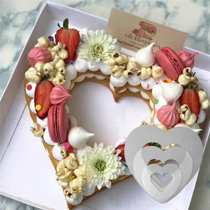 High Quality Plastic Heart Shape Fondant Cake Mold DIY PET Confeitaria Maker Cake Decorating Tools Baking Accessories 4 Sizes
High Quality Plastic Heart Shape Fondant Cake Mold DIY PET Confeitaria Maker Cake Decorating Tools Baking Accessories 4 Sizes