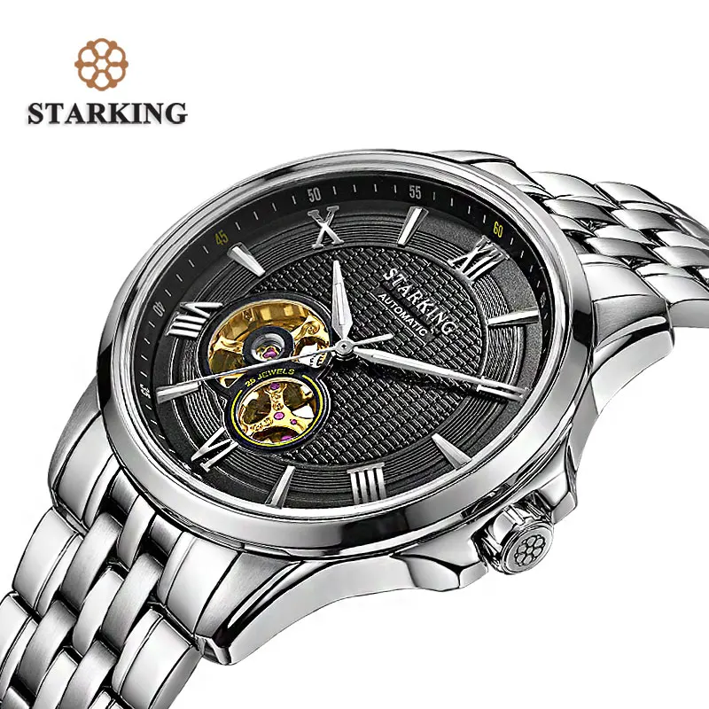 STARKING Luxury Brand 2016 Automatic Mechanical Watches Men Waterproof Tourbillon Watch Calendar Leather Gold Wristwatch AM0183
STARKING Luxury Brand 2016 Automatic Mechanical Watches Men Waterproof Tourbillon Watch Calendar Leather Gold Wristwatch AM0183