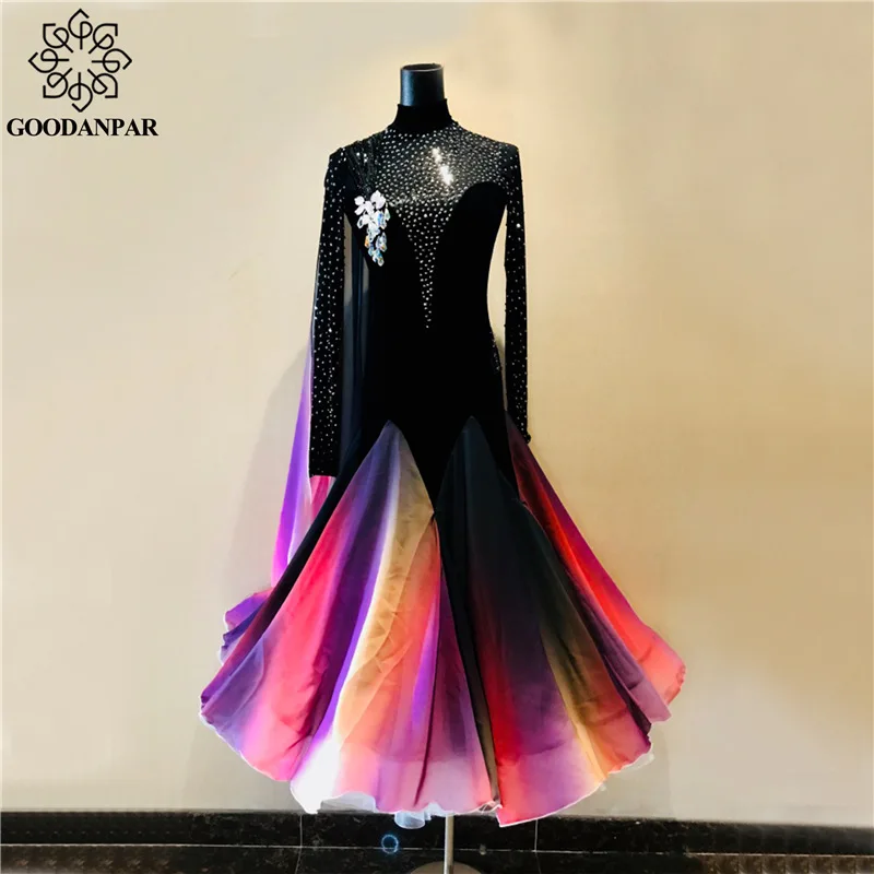 GOODANPAR New Colorful Velvet Lycra Standard Latin Dance Dress Women Ladies Modern Waltz Costume Competition Dancewear Clothes
GOODANPAR New Colorful Velvet Lycra Standard Latin Dance Dress Women Ladies Modern Waltz Costume Competition Dancewear Clothes