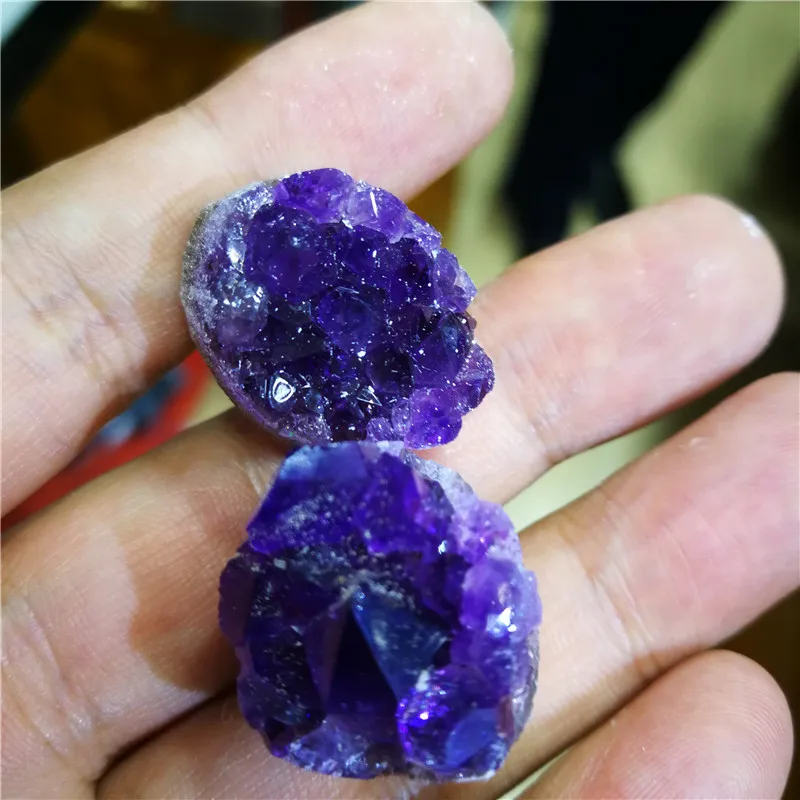 20mm New Natural Amethyst Geode Crystal Quartz Amethyst Cluster Specimen 2pc
20mm New Natural Amethyst Geode Crystal Quartz Amethyst Cluster Specimen 2pc
