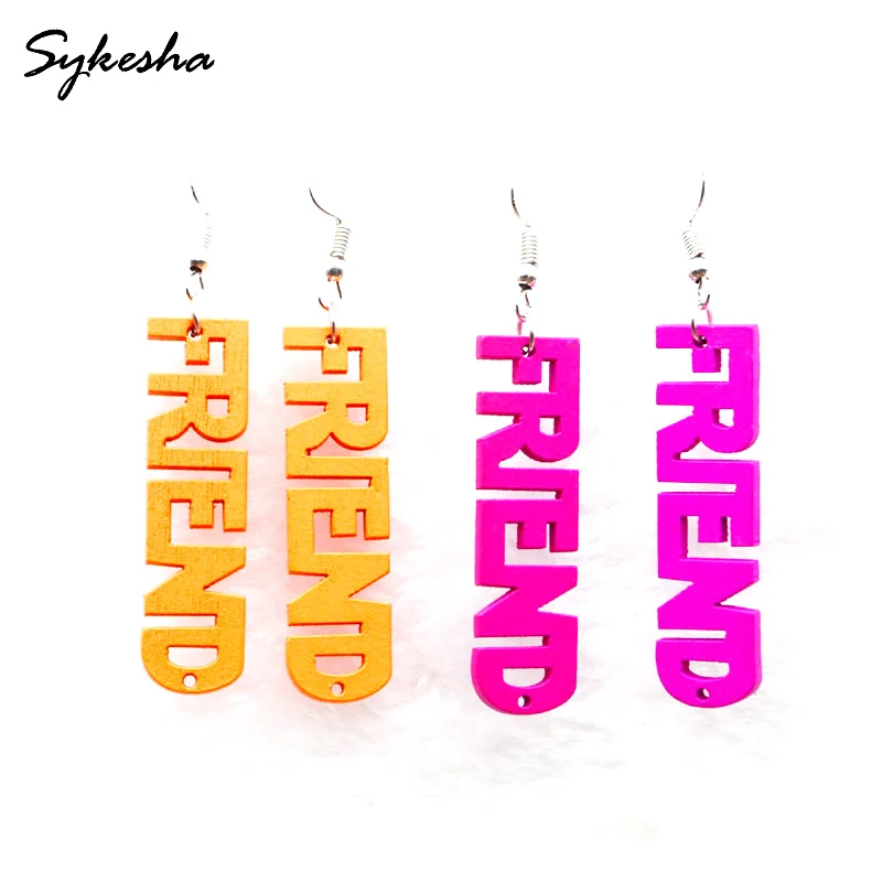 2019 Colorful Neon Orange Green Pink Hollow Wood Words FRIEND Dangle Earrings for Women Best Friendship Graduation Drop Earring
2019 Colorful Neon Orange Green Pink Hollow Wood Words FRIEND Dangle Earrings for Women Best Friendship Graduation Drop Earring