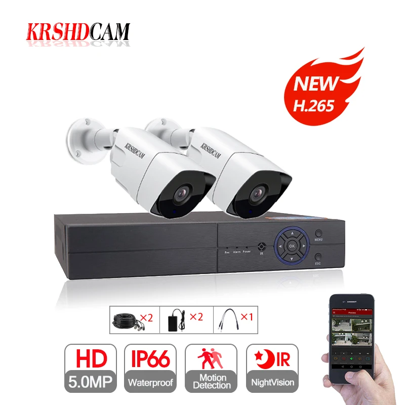 4CH CCTV SYSTEM 5.0MP H.265 DVR 2PCS 5MP AHD Camera IR Waterproof Outdoor Security Cameras Home Video Surveillance kit
4CH CCTV SYSTEM 5.0MP H.265 DVR 2PCS 5MP AHD Camera IR Waterproof Outdoor Security Cameras Home Video Surveillance kit