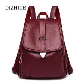 Fashion 2019 New Women Leather Backpack Black Laptop Backpack Classical Buckle Cover School Bags for Teenage Girls Mochila Muje
Fashion 2019 New Women Leather Backpack Black Laptop Backpack Classical Buckle Cover School Bags for Teenage Girls Mochila Muje