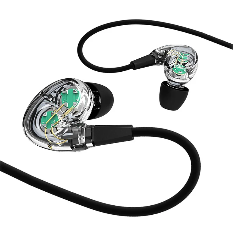 RUKZ Z03 Dual Dynamic Speaker Sport Earphones with Mic for Mobile Phone Stereophone Transparent Headset Bass Music Earpieces
RUKZ Z03 Dual Dynamic Speaker Sport Earphones with Mic for Mobile Phone Stereophone Transparent Headset Bass Music Earpieces