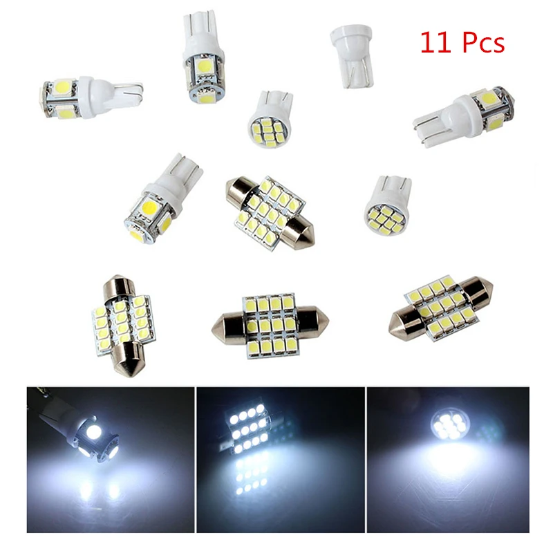 11Pcs White LED Lights T10 & 31mm Car Reading Lights Dome Map Light Tag lamp Interior Package Lamp Kit Interior Light 
11Pcs White LED Lights T10 & 31mm Car Reading Lights Dome Map Light Tag lamp Interior Package Lamp Kit Interior Light