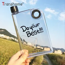Transhome Creative A5 Flat Water Bottle Transparent Plastic Bottles For Jucie Creative Outdoor Sport Travel Drinkware For Adult
Transhome Creative A5 Flat Water Bottle Transparent Plastic Bottles For Jucie Creative Outdoor Sport Travel Drinkware For Adult