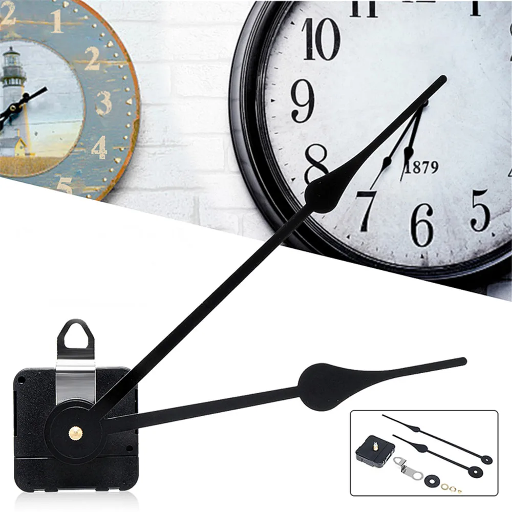 

1Set Silent High Torque wall Clock Quartz Controlled Clock Movement Motor Mechanism Hour Minute Hands Replacement Essential Tool