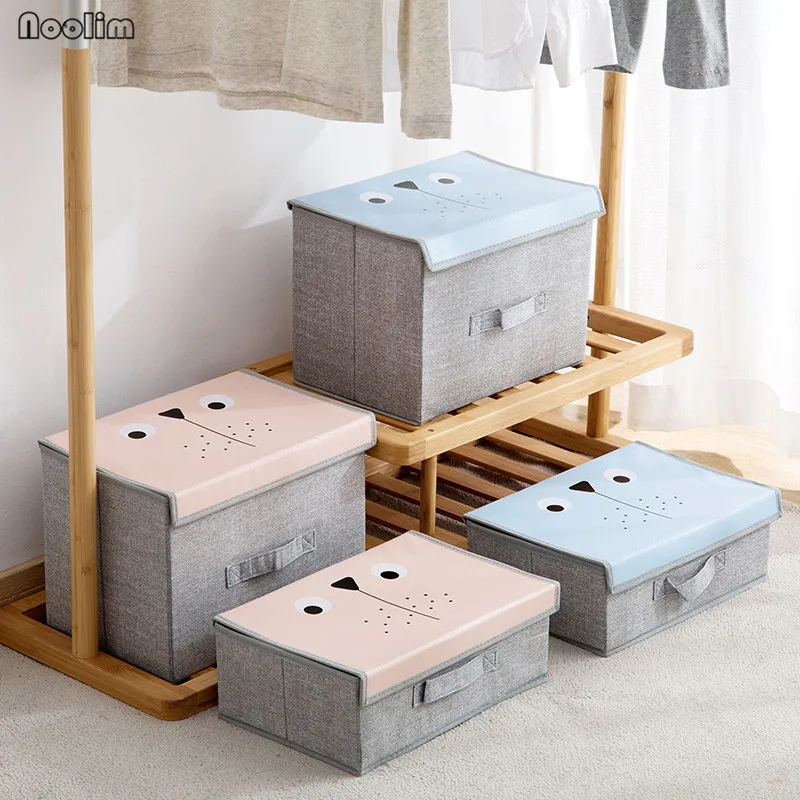 NOOLIM Cartoon Wardrobe Cloth Storage Box Home Toy Storage Box Non-woven Folding Storage Box Clothing Storage Organizer
NOOLIM Cartoon Wardrobe Cloth Storage Box Home Toy Storage Box Non-woven Folding Storage Box Clothing Storage Organizer