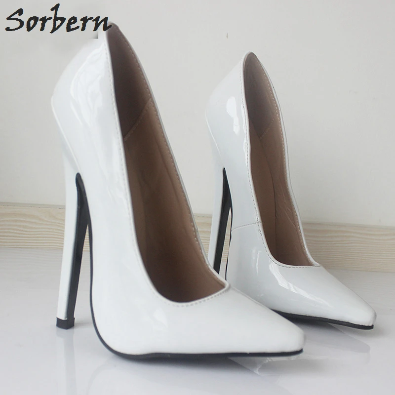 Sorbern Women Pumps Plus Size Unisex Party Shoes Large Size 36-46 Slip On Pointed Toe Fashion Ladies Party Shoes Custom Color