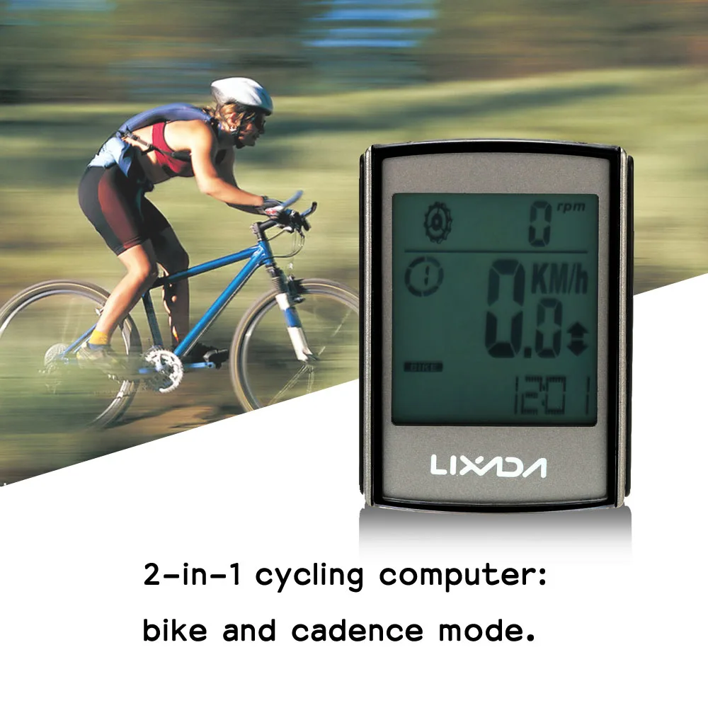 Lixada Wireless Bicycle Computer Waterproof Speedometer Bike Computer Cycling Odometer with LCD Blue Backlight ABS Sensor
Lixada Wireless Bicycle Computer Waterproof Speedometer Bike Computer Cycling Odometer with LCD Blue Backlight ABS Sensor