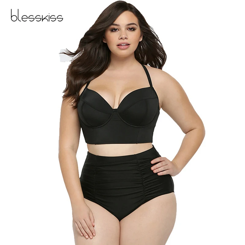 Plus Size Bikini Push Up 2019 Women High Waist Swimsuit Retro Swimwear Large Pin Swimming Suit For Ladies Bathing Suit Black 5XL
Plus Size Bikini Push Up 2019 Women High Waist Swimsuit Retro Swimwear Large Pin Swimming Suit For Ladies Bathing Suit Black 5XL