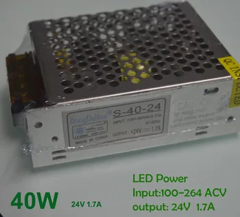 LED switching power supply LED power supply 24V 1.7A 40W transformer 100-240V FREE SHIPPING
LED switching power supply LED power supply 24V 1.7A 40W transformer 100-240V FREE SHIPPING