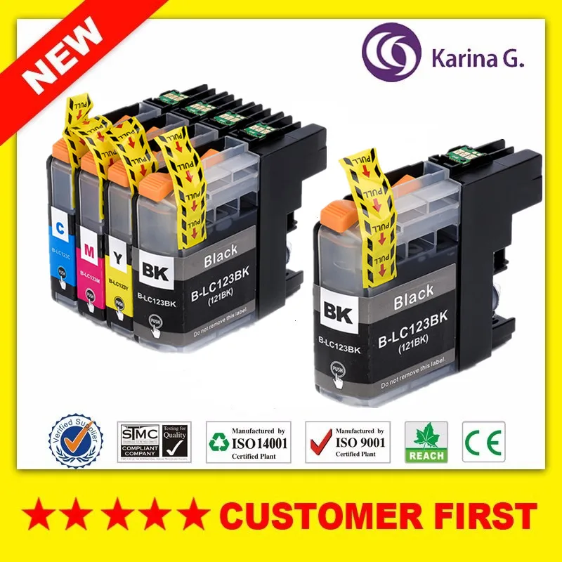 Compatible for Brother LC123 LC121 suit For Brother DCP-J552DW J752DW J132W J152W J172W MFC-J470DW J650DW J870DW J245
Compatible for Brother LC123 LC121 suit For Brother DCP-J552DW J752DW J132W J152W J172W MFC-J470DW J650DW J870DW J245