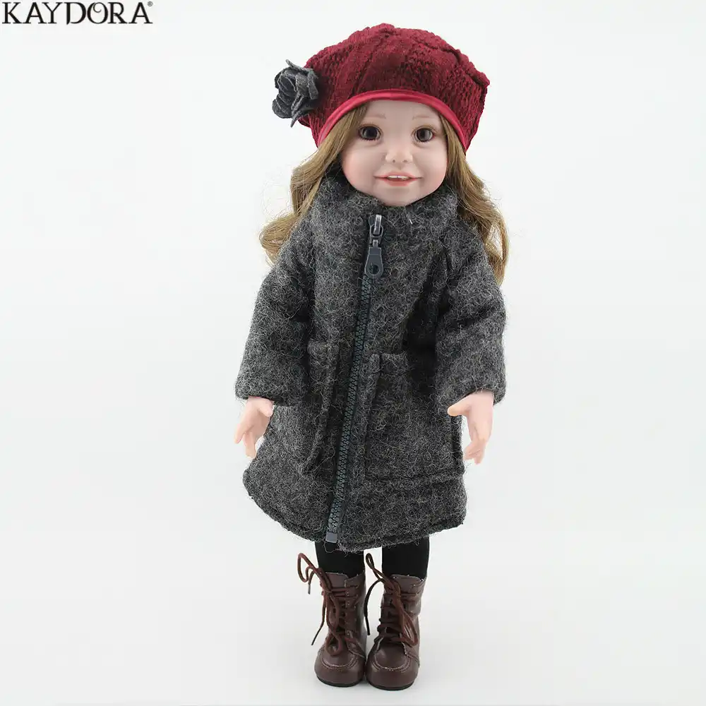 kaydora fashion girl doll 18 inch winter coat christmas gift red