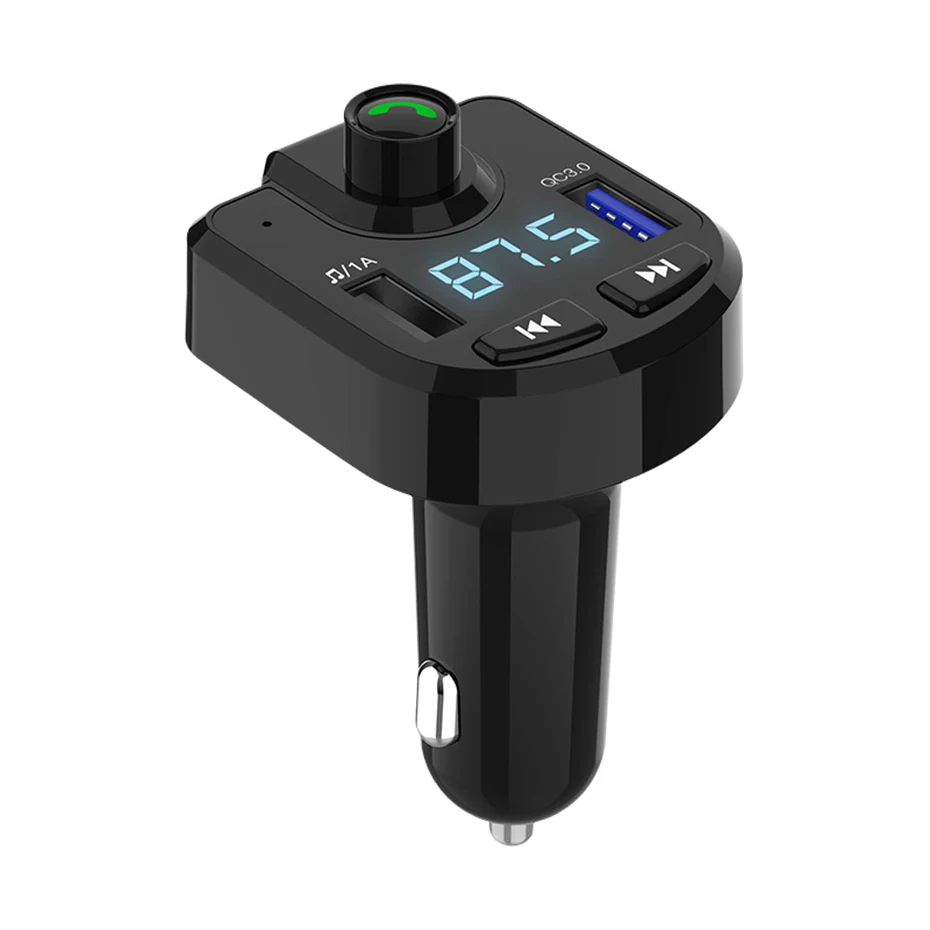 

FM Transmitter Aux Modulator Bluetooth Handsfree Car Kit Car Audio MP3 Player with 3.1A Quick Charge Dual USB Car Charger