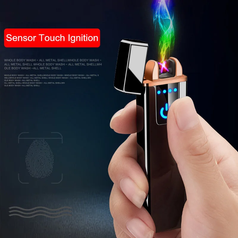 Double Arc Touch Sensor Electronic Cigarette Lighter Metal Electric Cigarette Lighter USB Charging Windproof Cigarette Lighter
Double Arc Touch Sensor Electronic Cigarette Lighter Metal Electric Cigarette Lighter USB Charging Windproof Cigarette Lighter