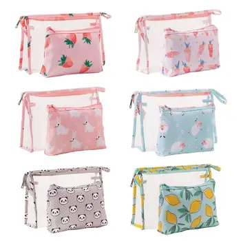 Fashion 2Pcs Women PVC Transparent Cosmetic Makeup Bag Toiletry Zipper Pouch Travel Organizer Bags for Women Make Up Bag
Fashion 2Pcs Women PVC Transparent Cosmetic Makeup Bag Toiletry Zipper Pouch Travel Organizer Bags for Women Make Up Bag