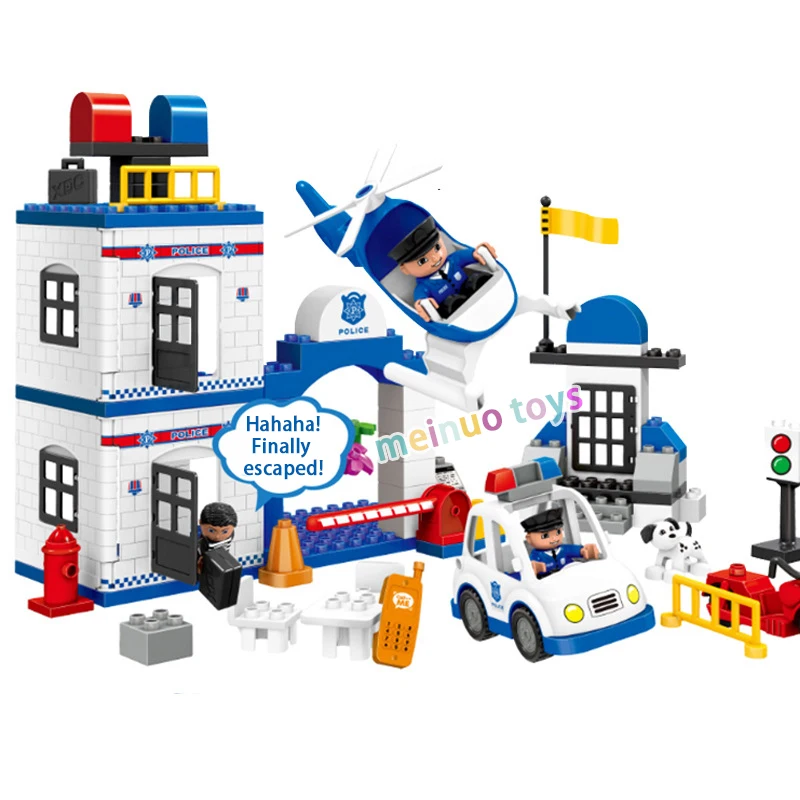 Bricks Building Blocks 115pcs Baby City Police Cen big size bricks Large particles Educational gifts Compatible Legoe Duploe
Bricks Building Blocks 115pcs Baby City Police Cen big size bricks Large particles Educational gifts Compatible Legoe Duploe