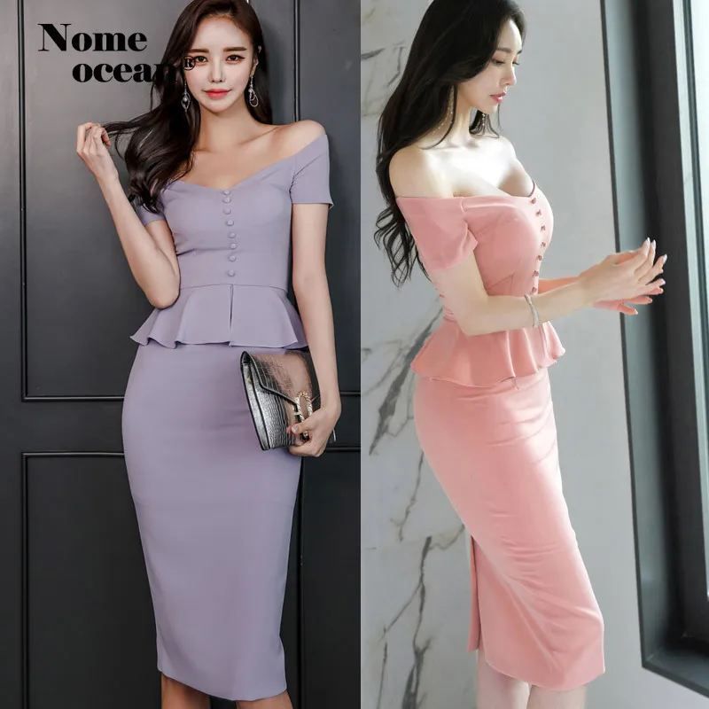 Off the Shoulder Midi Dresses Button Front Fake Two Pieces Peplum Dress 2019 Summer Short Sleeve Bodycon Dress M19051412
Off the Shoulder Midi Dresses Button Front Fake Two Pieces Peplum Dress 2019 Summer Short Sleeve Bodycon Dress M19051412