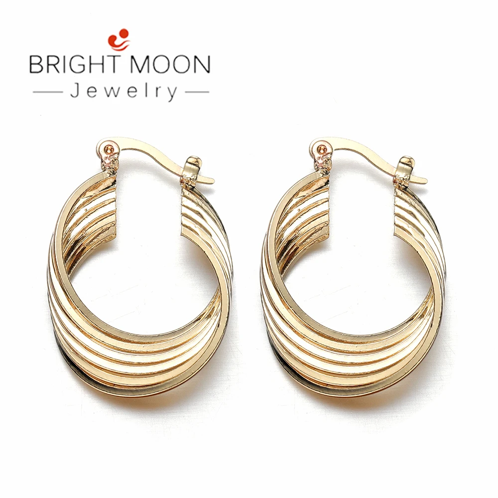 Bright Moon Fashion Classic 4-line Round Hoop Earrings for Women Prom Party Multi-layer Big Hoop Earrings for Girls Gift
Bright Moon Fashion Classic 4-line Round Hoop Earrings for Women Prom Party Multi-layer Big Hoop Earrings for Girls Gift