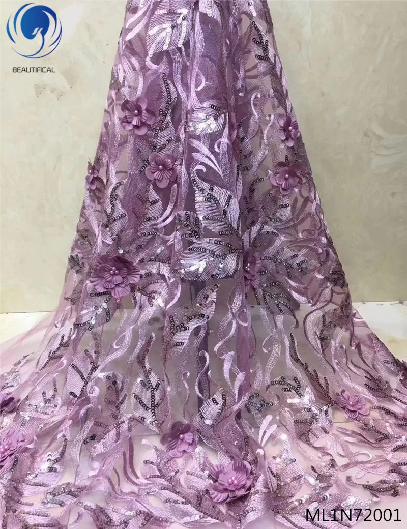 Beautifical 3d laces fabrics african lace fabric 2019 high quality fabrics dress with sequins for women dress 5yards/lot ML1N720 
Beautifical 3d laces fabrics african lace fabric 2019 high quality fabrics dress with sequins for women dress 5yards/lot ML1N720
