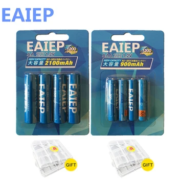 EAIEP 4Pcs 1.2V High Capacity AA 2100mAh Batteries + 4Pcs AAA 900mAh Batteries aa/aaa 3A Rechargeable Battery
EAIEP 4Pcs 1.2V High Capacity AA 2100mAh Batteries + 4Pcs AAA 900mAh Batteries aa/aaa 3A Rechargeable Battery