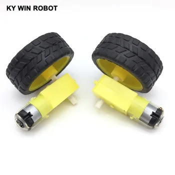 Free shiping !!! 2Lot/package Deceleration DC motor + supporting wheels smart car chassis, motor / robot car wheels for arduino
Free shiping !!! 2Lot/package Deceleration DC motor + supporting wheels smart car chassis, motor / robot car wheels for arduino