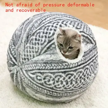 

Woven wool ball cat litter closed pet nest four seasons warm yurt Not afraid of pressure deformable and recoverable