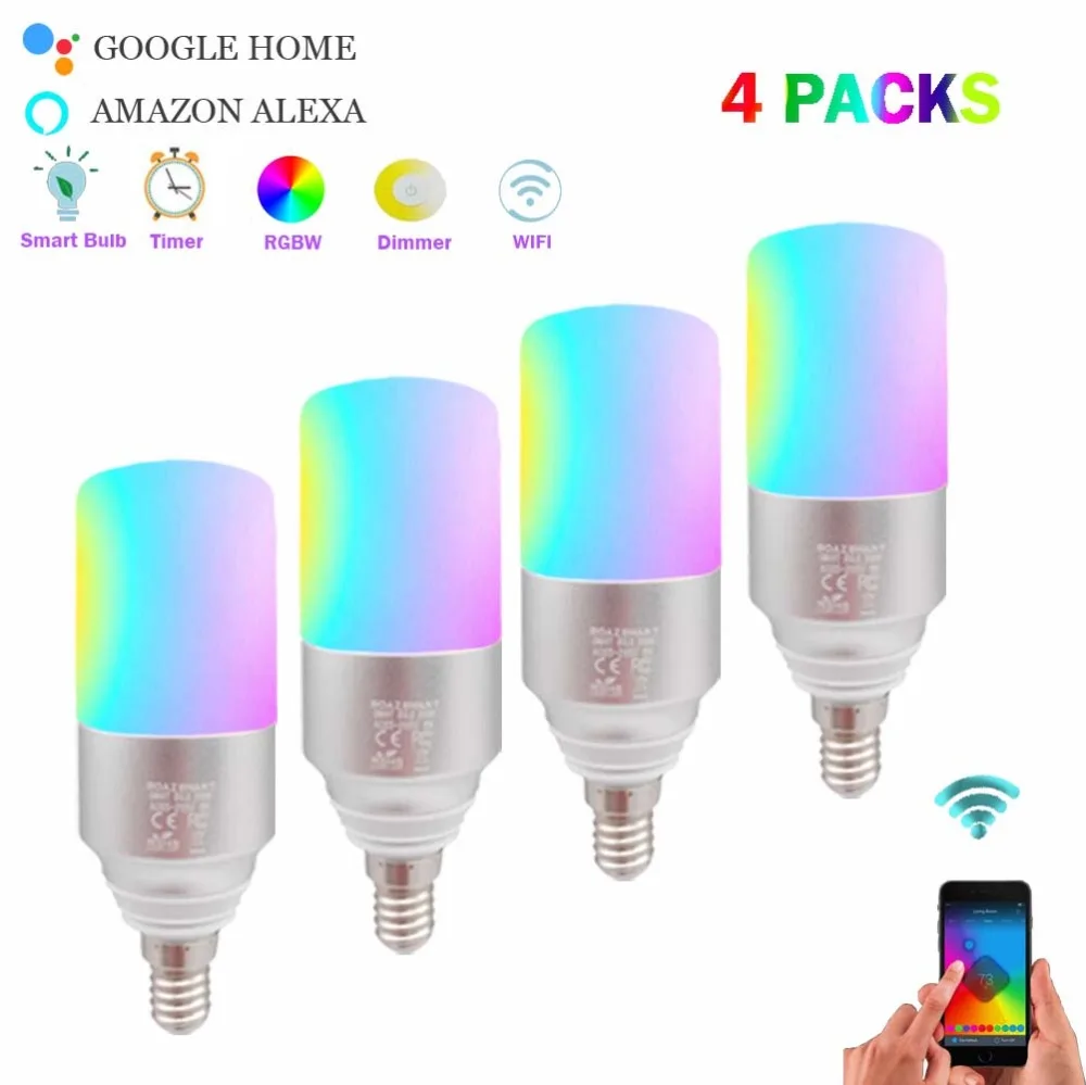 WiFi Smart LED Bulb E27 7W LED Lamp Bulb,Dimmer Remote Control Light Bulb for Echo Alexa Google Home (4pcs)
WiFi Smart LED Bulb E27 7W LED Lamp Bulb,Dimmer Remote Control Light Bulb for Echo Alexa Google Home (4pcs)