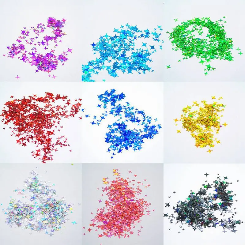 1Box Sequins Four Angle Stars Glitter Laser Cross Star Sequins Stars Iridescent Flakes Nail Art Decorations
1Box Sequins Four Angle Stars Glitter Laser Cross Star Sequins Stars Iridescent Flakes Nail Art Decorations