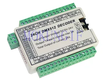 Easy 24CH dmx512 decoder Controller 24 channel dmx drive DC5V-24V RGB Strip Node WS-DMX-24CH
Easy 24CH dmx512 decoder Controller 24 channel dmx drive DC5V-24V RGB Strip Node WS-DMX-24CH