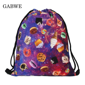 GABWE 3D Printed Drawstring Bags with Dessert Cake Drawstring Bag Travel Organizer Worek Plecak Sznurek
GABWE 3D Printed Drawstring Bags with Dessert Cake Drawstring Bag Travel Organizer Worek Plecak Sznurek