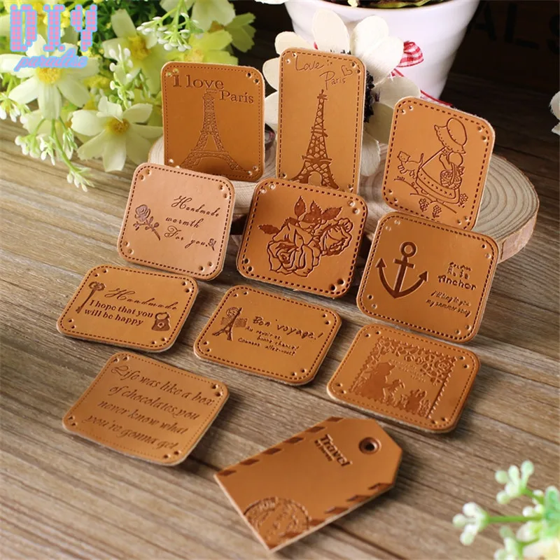 100pcs Handmade Embossed PU leather Garment Labels Tag Bag Clothes Sewing Patches Zakka DIY Craft 
100pcs Handmade Embossed PU leather Garment Labels Tag Bag Clothes Sewing Patches Zakka DIY Craft