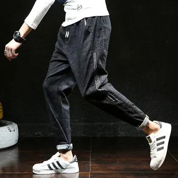 Spring Autumn Denim Jeans Men Loose Plus Size Elastic Waist Drawstring Full Length Washed Stretch Male Jeans Fashion
Spring Autumn Denim Jeans Men Loose Plus Size Elastic Waist Drawstring Full Length Washed Stretch Male Jeans Fashion