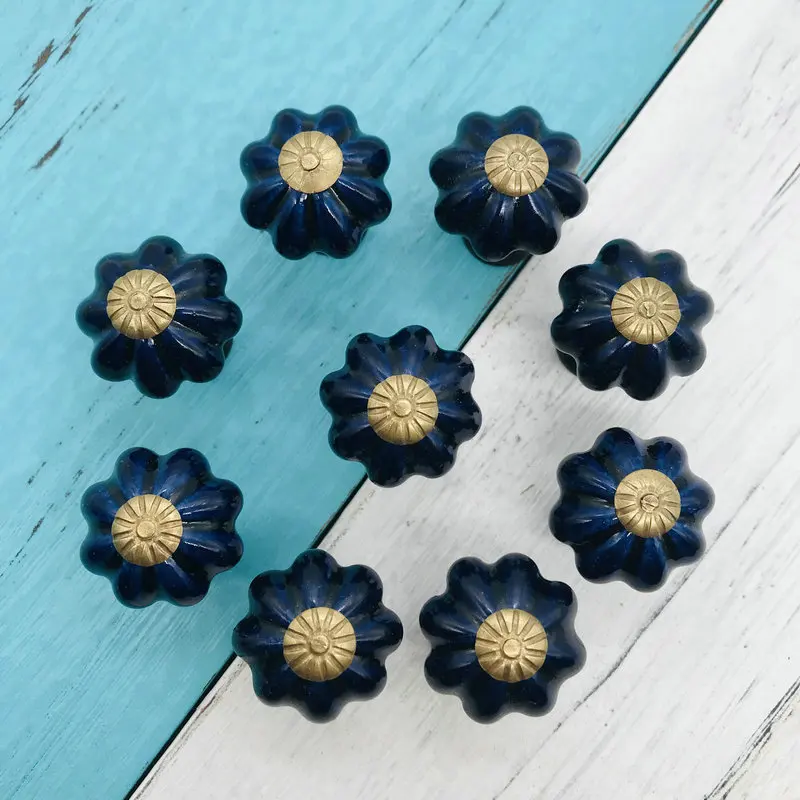 10pcs New Cobalt blue Pumpink Ceramic Door Knob Cabinet Drawer Pull Handles Home Furniture decorative Knobs
10pcs New Cobalt blue Pumpink Ceramic Door Knob Cabinet Drawer Pull Handles Home Furniture decorative Knobs
