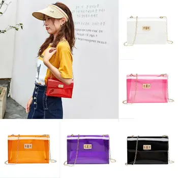 2019 Newest Hot Women's PVC Clear Transparent Shoulder Bag Girl Tote Gold Chain Jelly Candy Summer Beach Handbag
2019 Newest Hot Women's PVC Clear Transparent Shoulder Bag Girl Tote Gold Chain Jelly Candy Summer Beach Handbag
