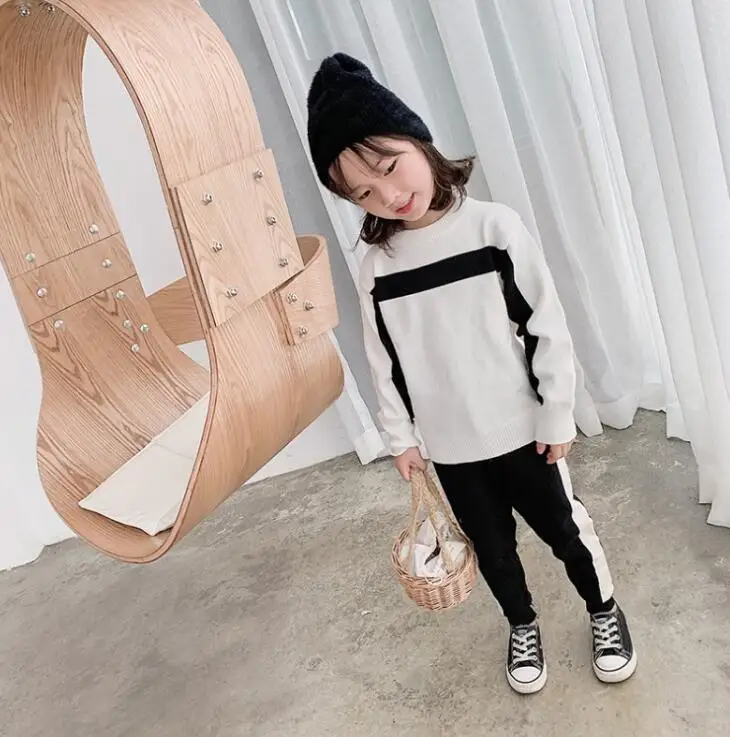 2019 new girls boys 2 pcs knitted set sweater+long pants cotton fashion autumn kids suits 3-8t HW318
2019 new girls boys 2 pcs knitted set sweater+long pants cotton fashion autumn kids suits 3-8t HW318