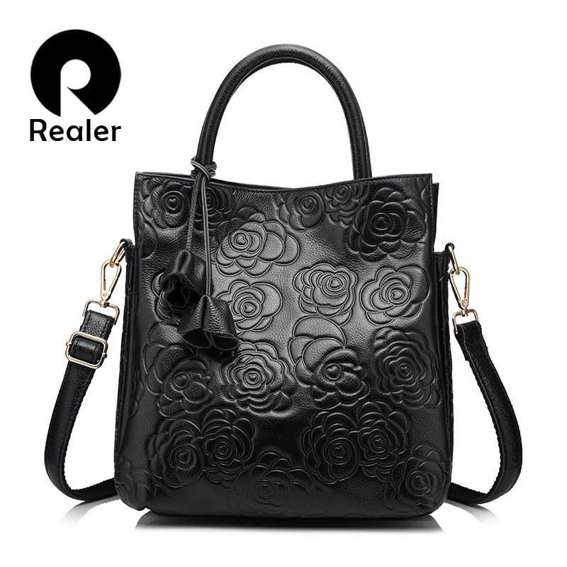 REALER genuine leather women handbags female big casual tote bag ladies crossbody bags top-handle totes flowers prints tassel
REALER genuine leather women handbags female big casual tote bag ladies crossbody bags top-handle totes flowers prints tassel