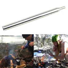 Equipamento de acampamento ao ar livre piquenique dobrável soprador de fogo tubo constrói fogueira j15 ferramenta fogo sobreviver edc caminhadas(China)