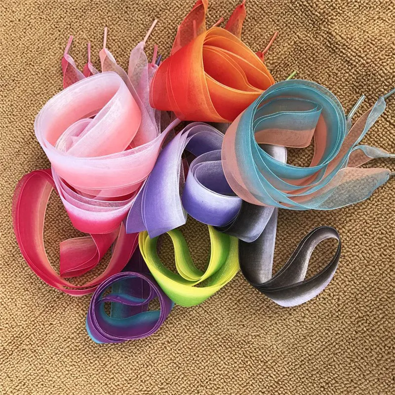 1 Pair Gradient Flat Wide Silk Ribbon Shoelaces 120 cm practical Sneaker Sport Shoes Lace Free Shipping
1 Pair Gradient Flat Wide Silk Ribbon Shoelaces 120 cm practical Sneaker Sport Shoes Lace Free Shipping